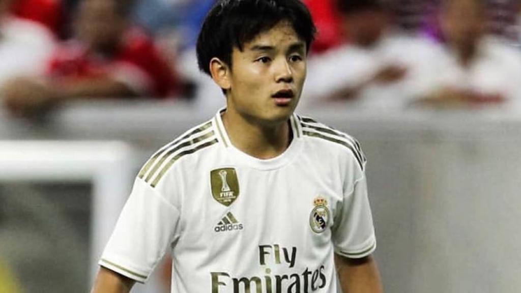 Takefusa Kubo, en un partido del Real Madrid. Foto: Instagram (@takefusa.kubo)