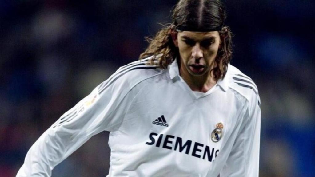 Pablo García, en un partido del Real Madrid