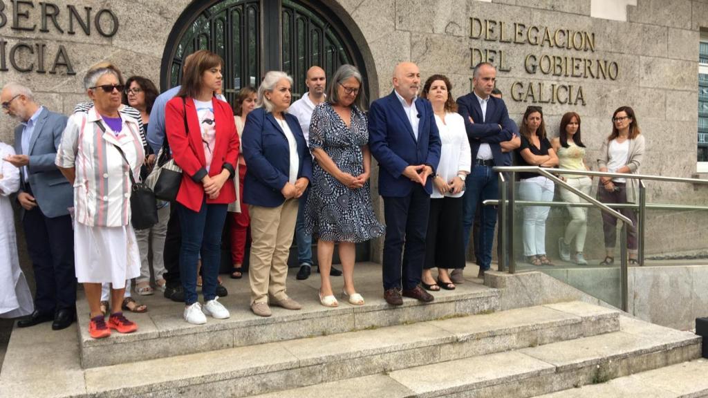 Concentración esta mañana a las puertas de la Delegación del Gobierno