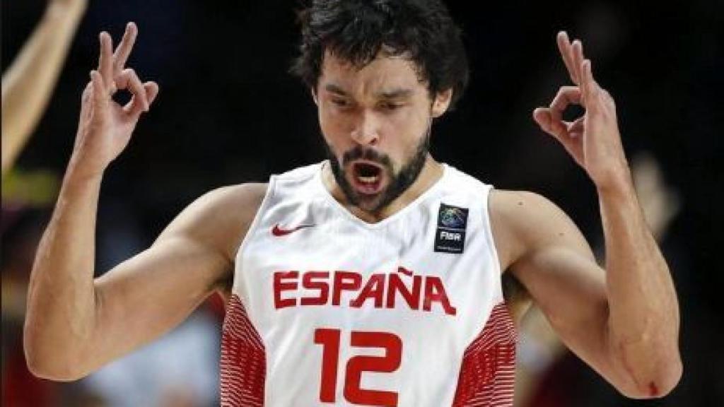 Sergio Llull con la selección española