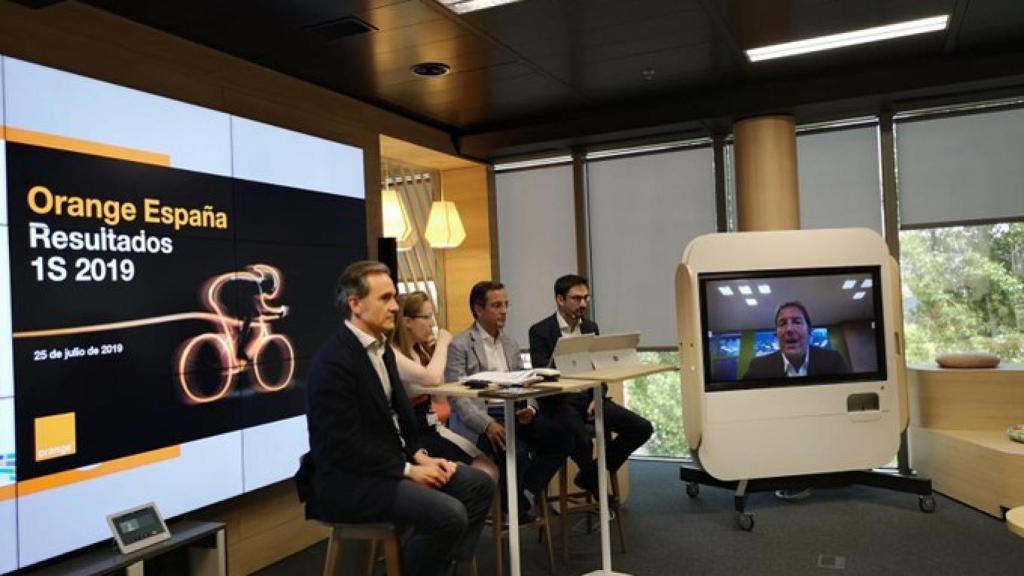Imagen de la presentación de resultados de Orange España.