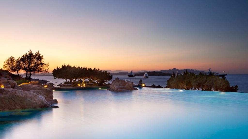 Detalle de la 'infinity pool' donde Jorge Javier se ha sacado varias fotografías para sus redes sociales.