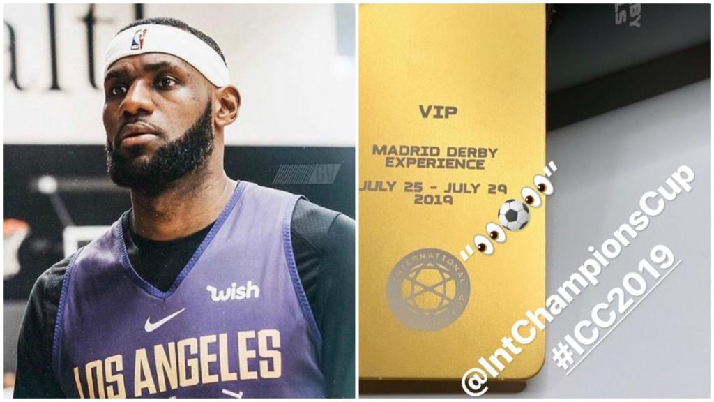 LeBron James asistirá al derbi de la Internacional Champions League. Foto: Instagram (@kingjames)