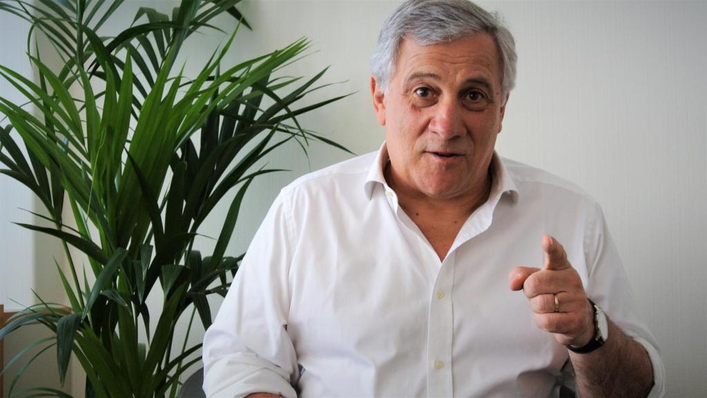 Antonio Tajani, expresidente del Parlamento Europeo, en su despacho de la Eurocámara en Bruselas.