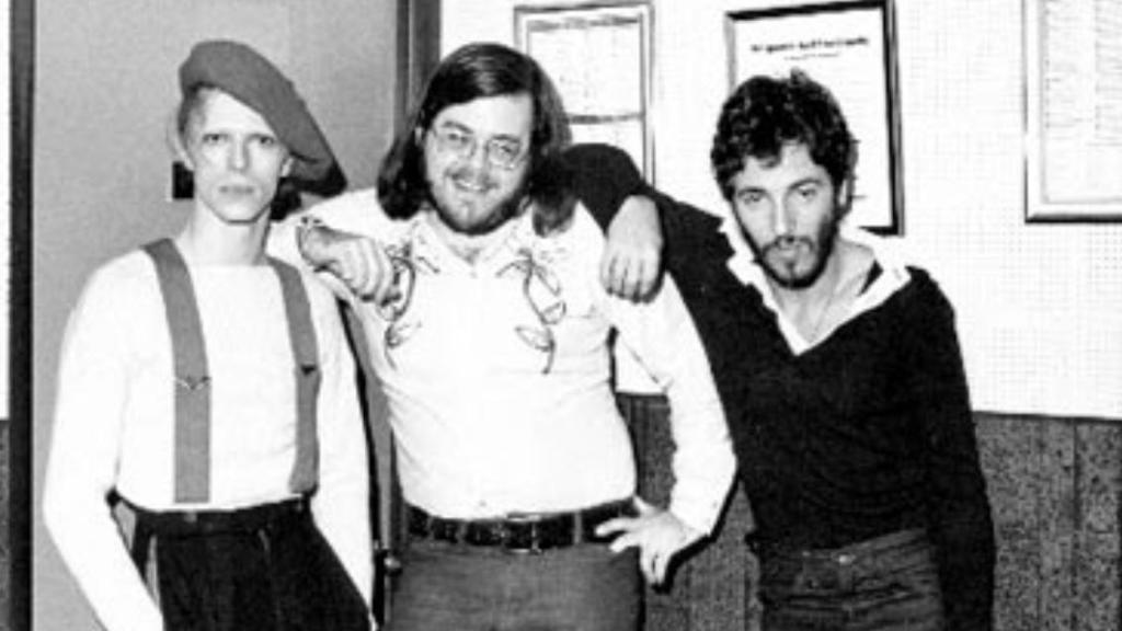 Springsteen y Bowie con el DJ Ed Sciaky