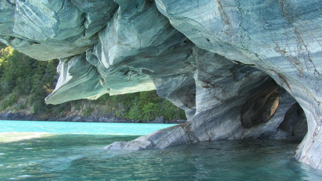cuevas de mármol en Chile.