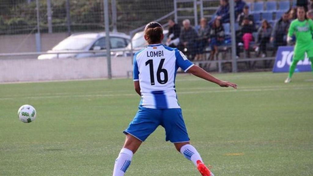 Anaïr Lomba vistiendo la camiseta del Espanyol. Foto: Instagram (@anair16)