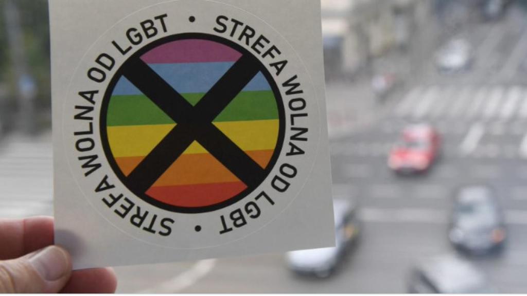 Pegatina de zona libre de LGBT.