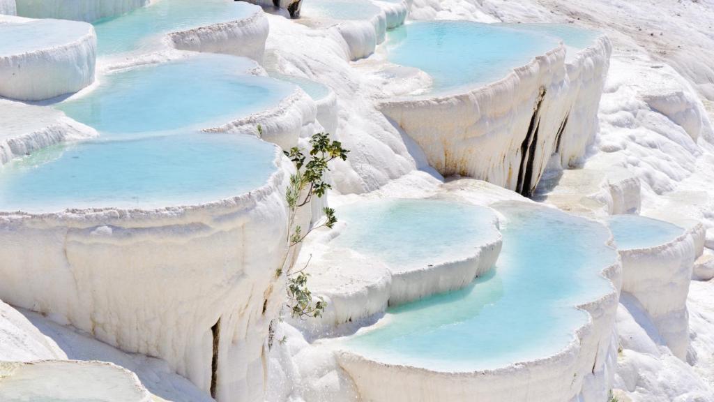 Aguas termales de Pamukkale, en Turquía.