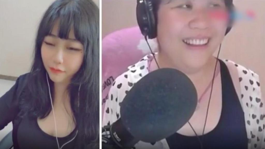 La famosa streamer. Izquierda, con filtro. Derecha, sin filtro.