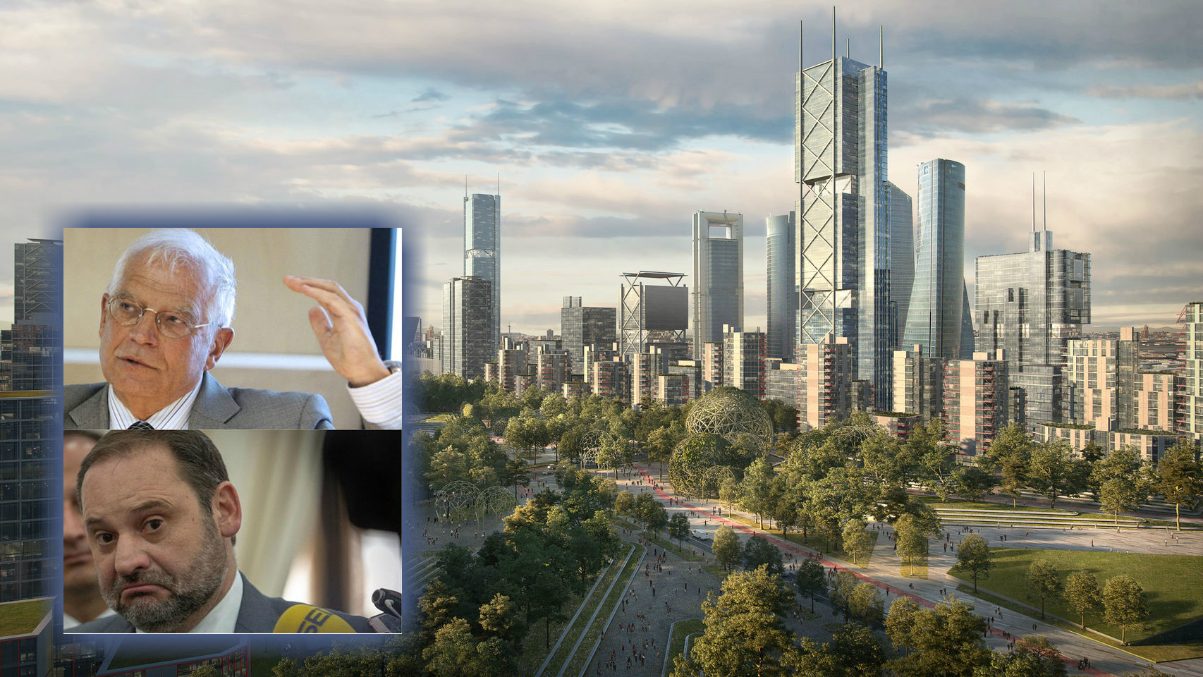 Josep Borrell y José Luis Ábalos, primer y último ministros de Fomento implicados en la Operación Cahamartín.