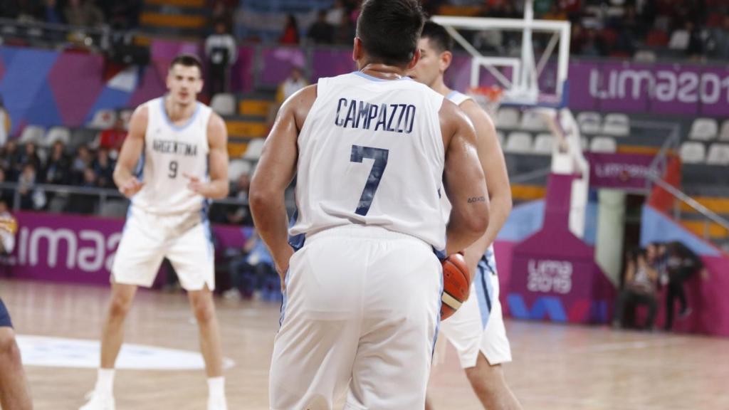 Campazzo con Argentina. Foto: Twitter (@cabboficial)