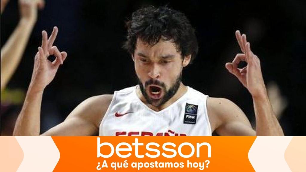 Sergio Llull, en un partido con la selección de España
