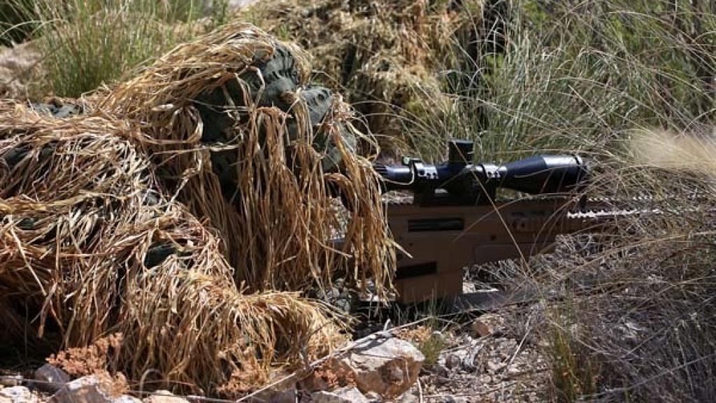 Los tiradores también practicaron sus técnicas de camuflaje.
