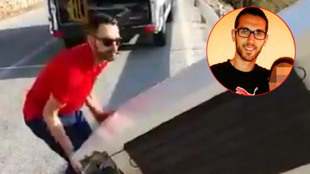 Mario tirando la nevera.