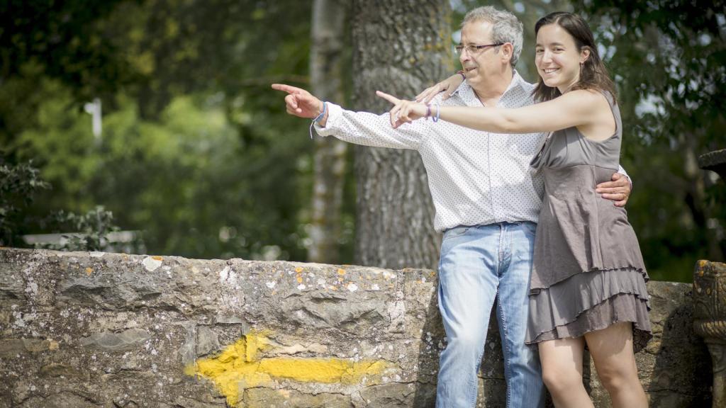 Ales y Javi, en el Camino de Santiago.