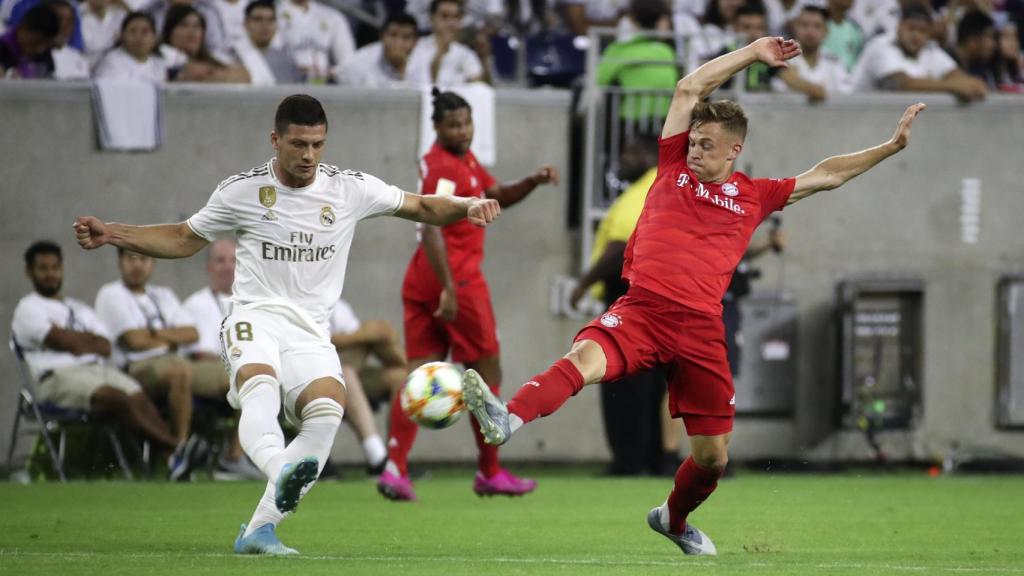 Luka Jovic con el Real Madrid, durante el encuentro contra el Bayern Múnich en Estados Unidos.