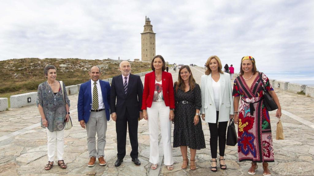 Durante la visita a la Torre de Hércules