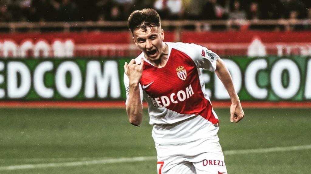 Aleksandr Golovin celebra un gol con el Mónaco. Foto: Instagram (@alex_golovin17)