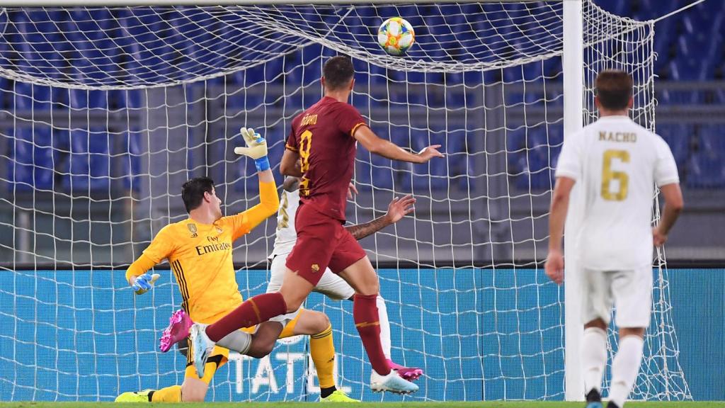 Dzeko marca el gol del empate al Real Madrid