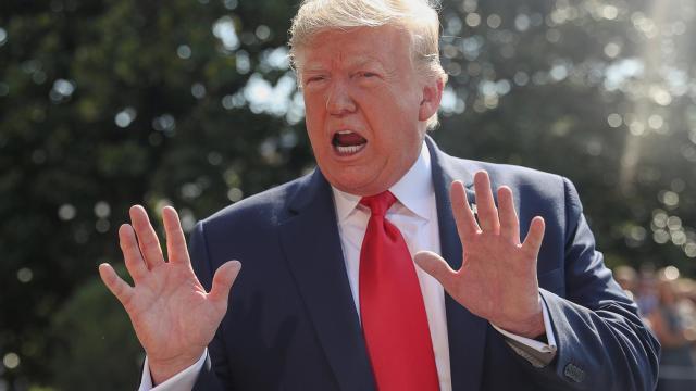 Trump en una rueda de prensa en Washington.