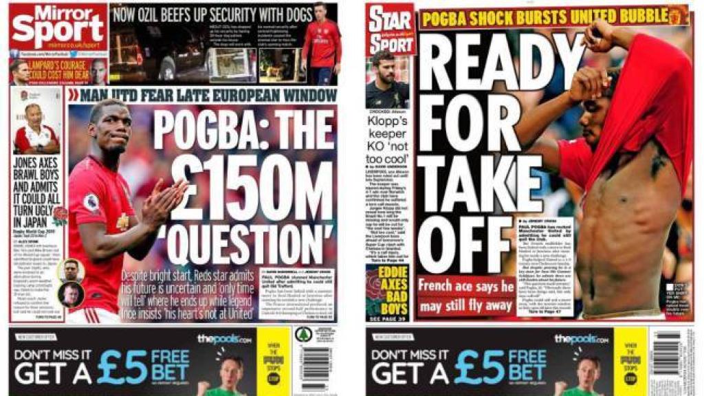 Portadas Mirror y Daily Star
