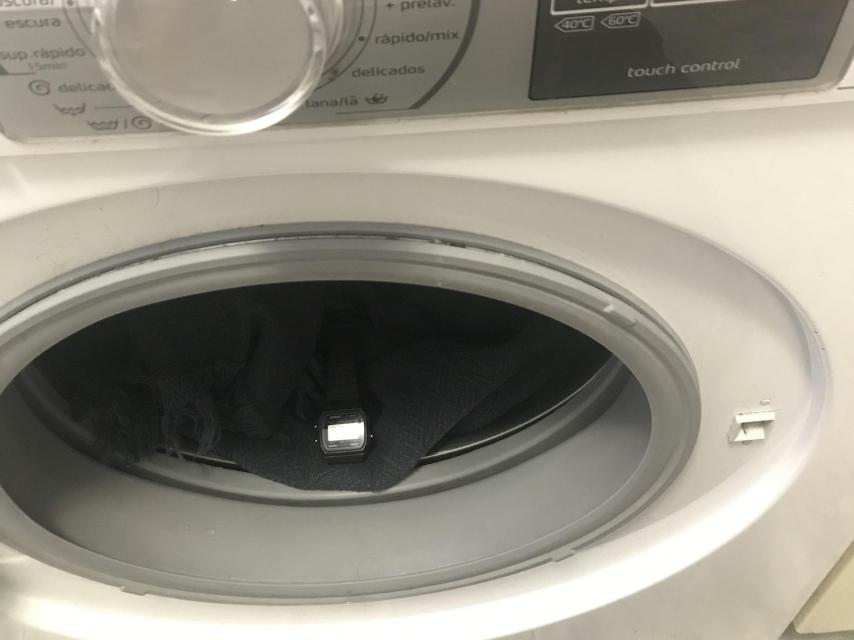 El reloj en la lavadora