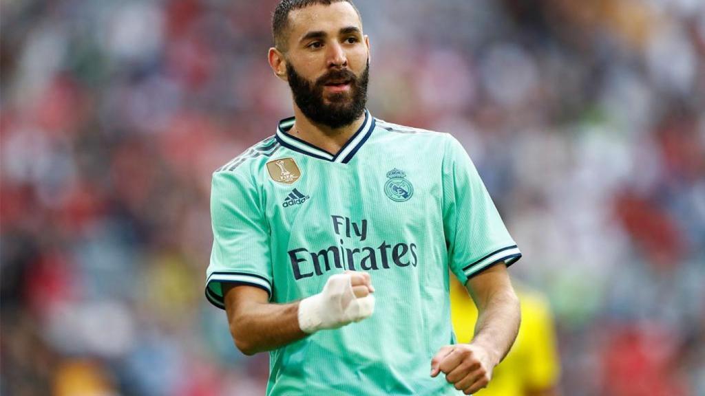 Karim Benzema celebrando un gol. Foto: Twitter (@Benzema)