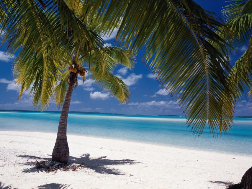 Paraje idílico en una de las playas de Islas Cook.