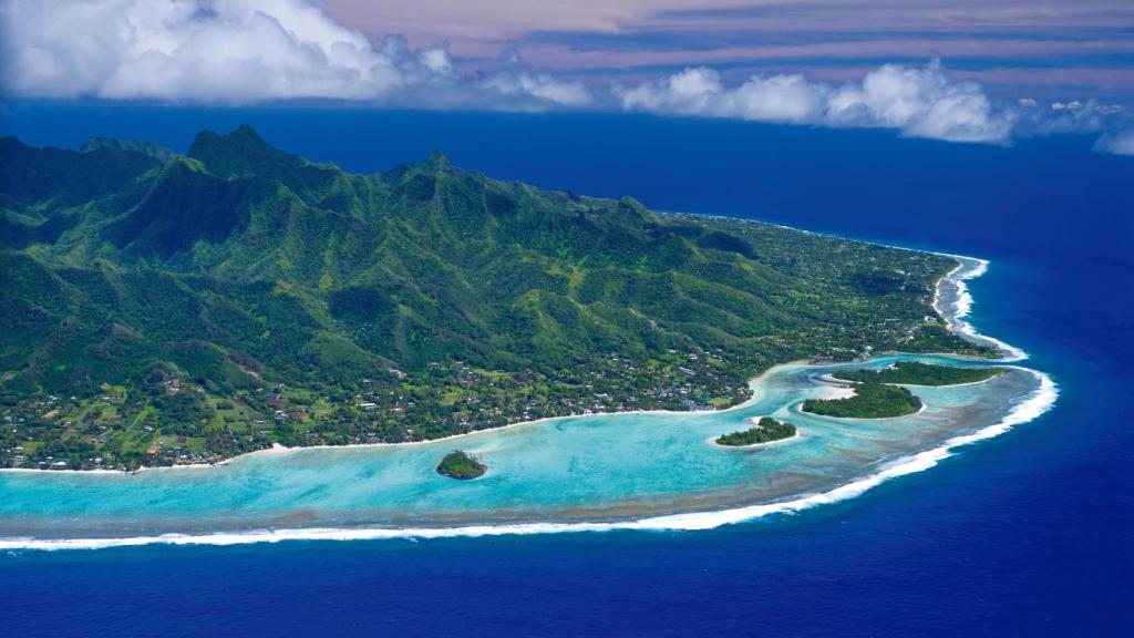 Espectacular vista aérea de la isla.