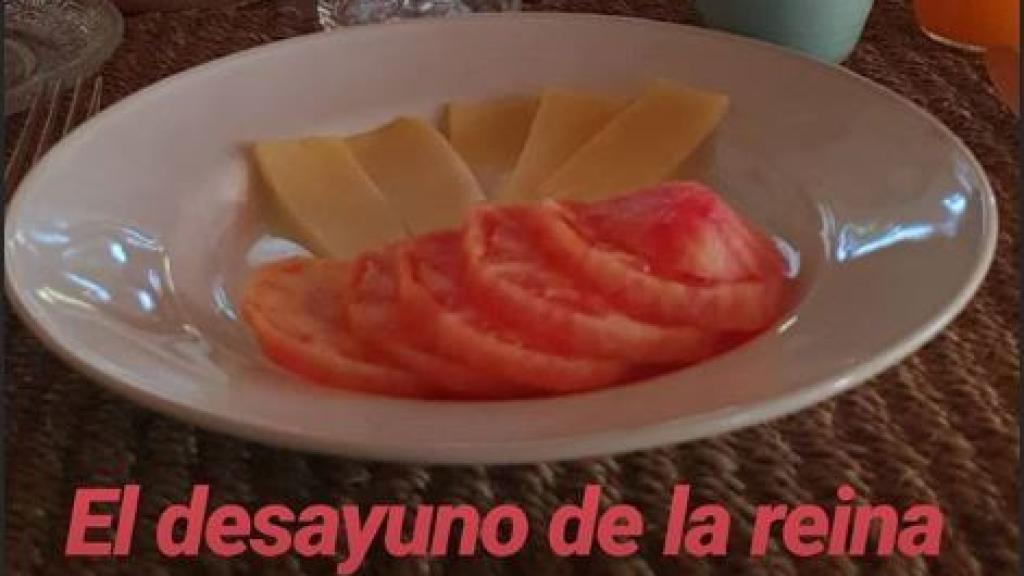 El desayuno de Sandra Barneda este viernes por la mañana.