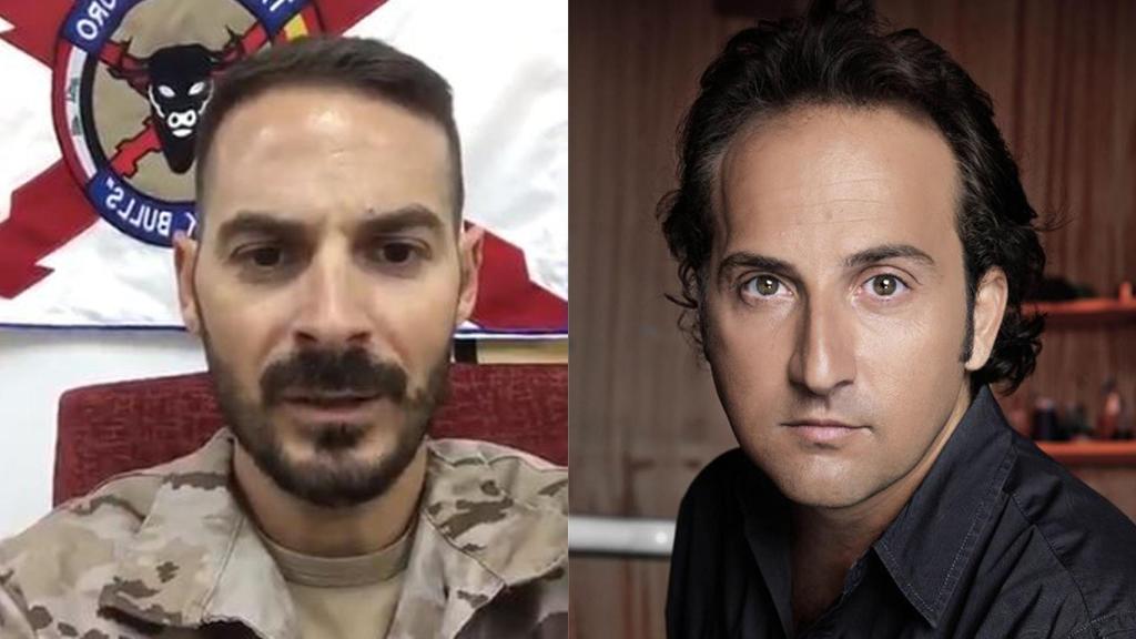 El sargento Fernando Poblete (i) y el presentador de Cuarto Milenio, Iker Jiménez (d).