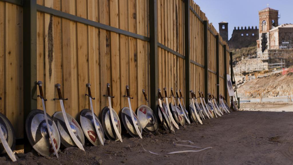 Algunas de las armas que serán usadas durante el espectáculo.