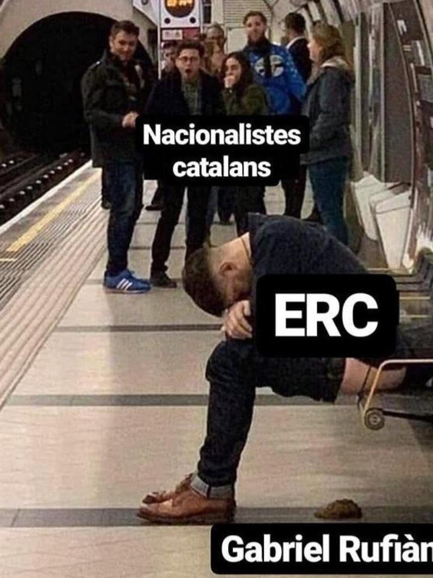 Las mofas contra Rufián son habituales