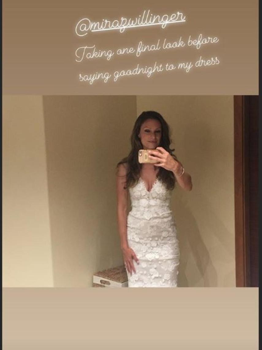 Lauren Hashian vestida de novia.