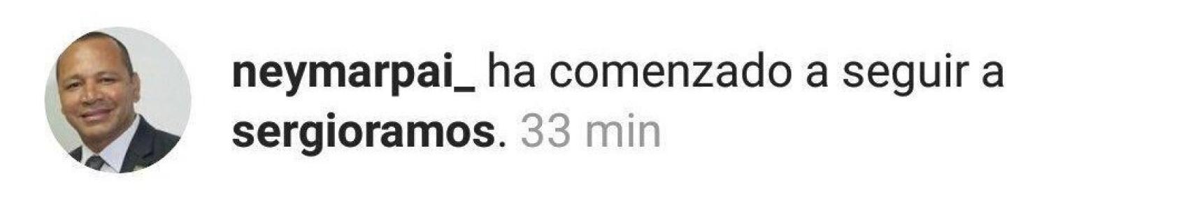 El padre de Neymar sigue a Sergio Ramos
