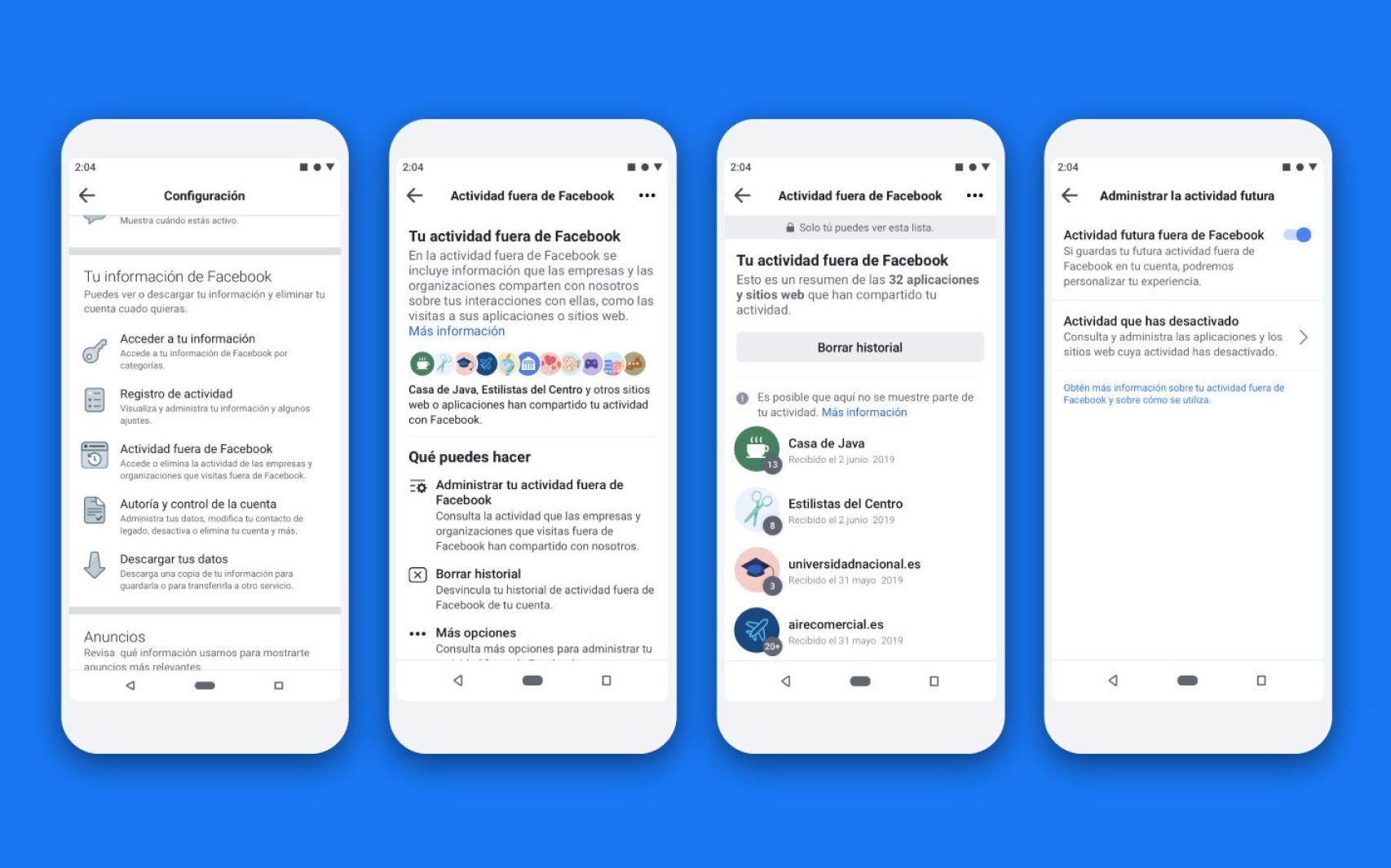 Actividad fuera de Facebook