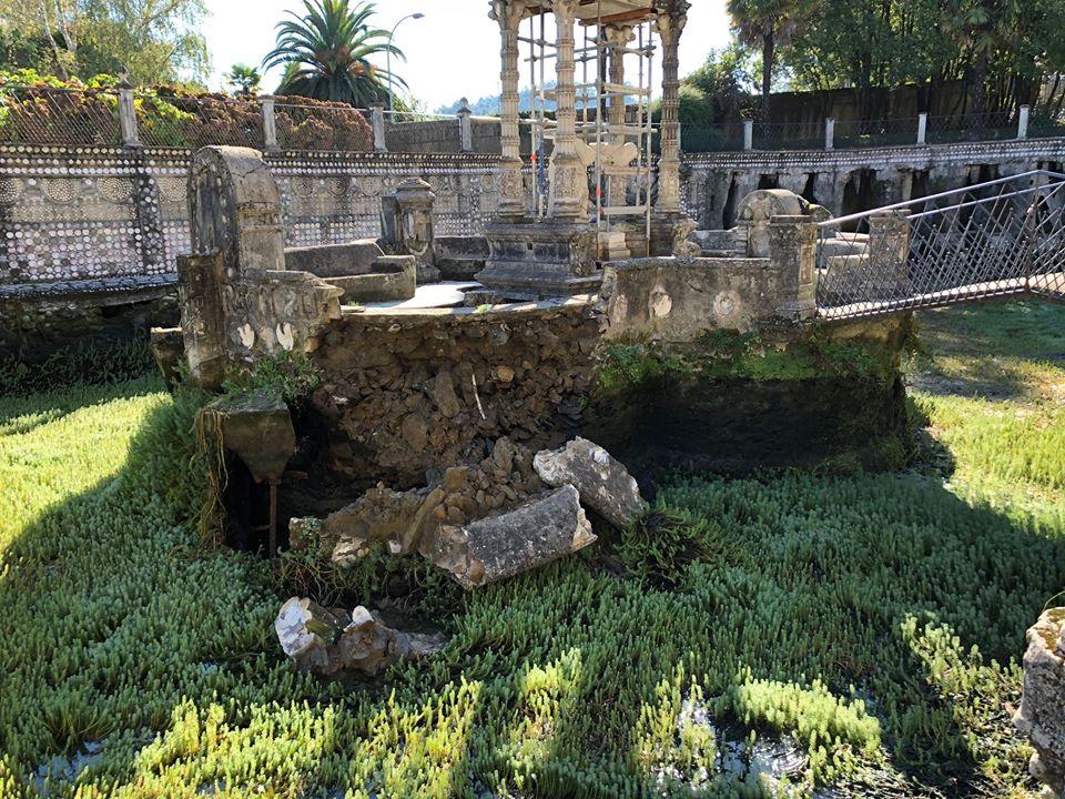 Estado del estanque del parque