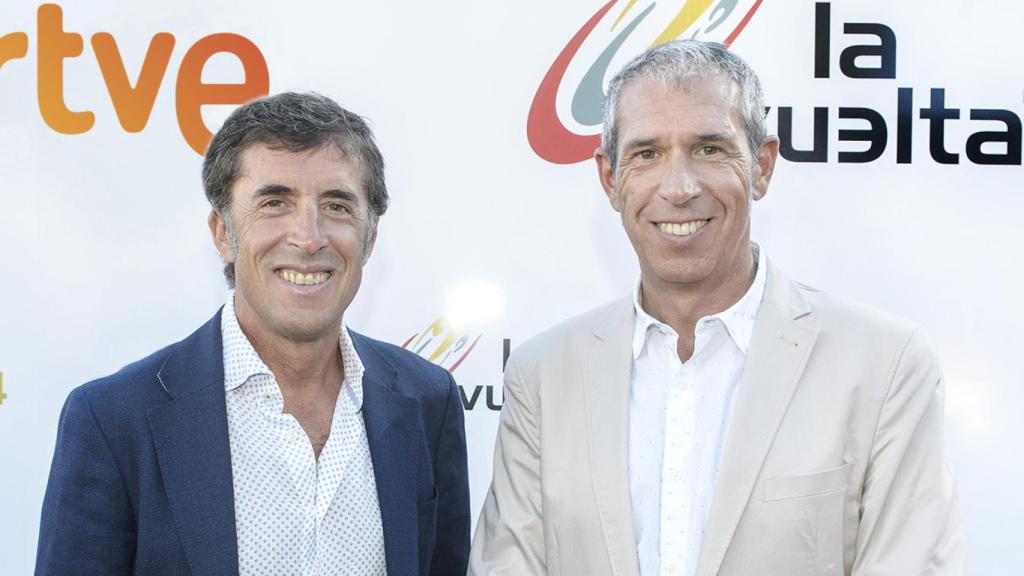 Pedro Delgado y Carlos de Andrés (RTVE)