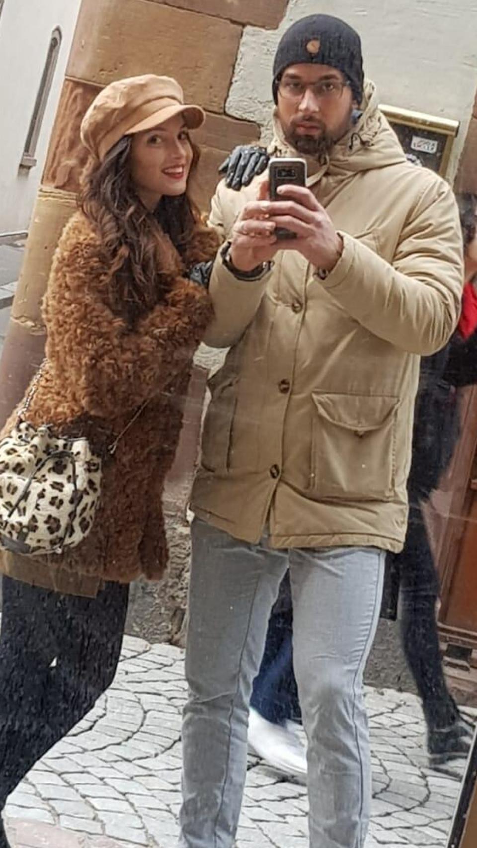 Gema y Florian, en uno de sus viajes.