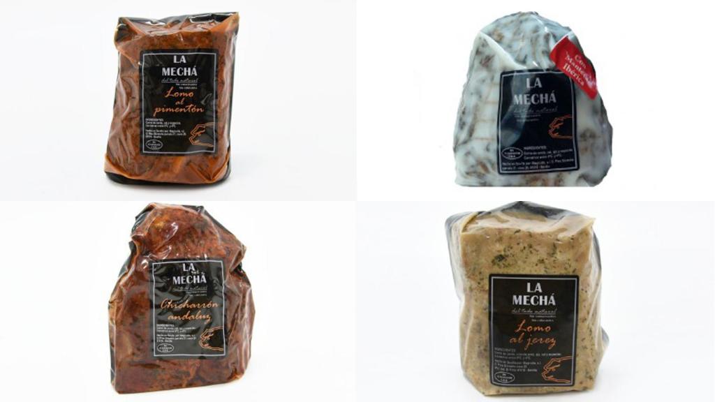 Los productos de 'La Mechá' que han sido retirados del mercado.