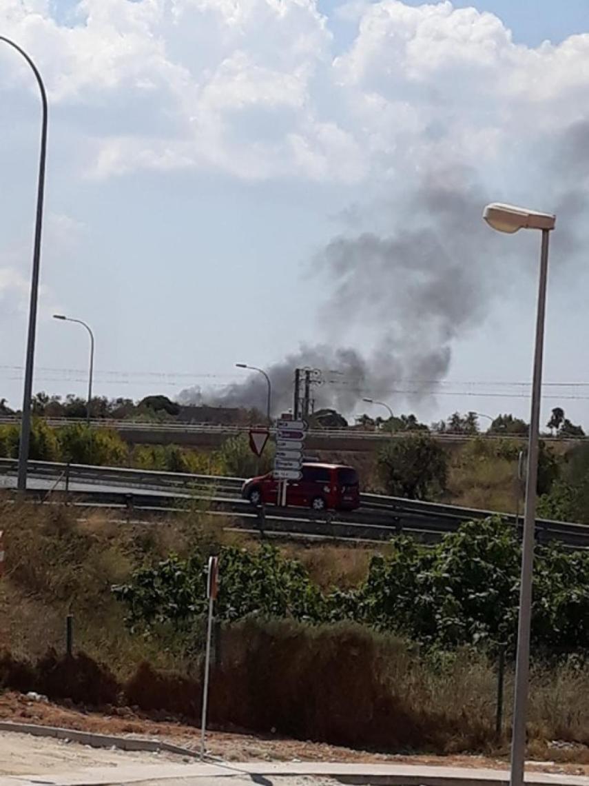 Imagen del accidente captada en la distancia por uno de los vecinos.