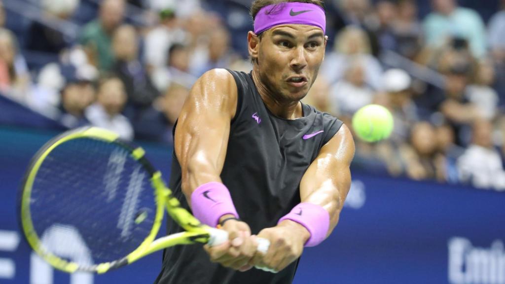 Nadal, durante su estreno en el US Open.