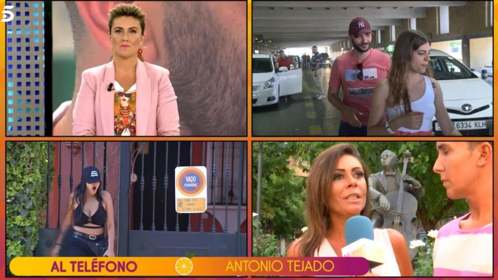 El momento en que Tejado llamó al programa 'Sálvame'.