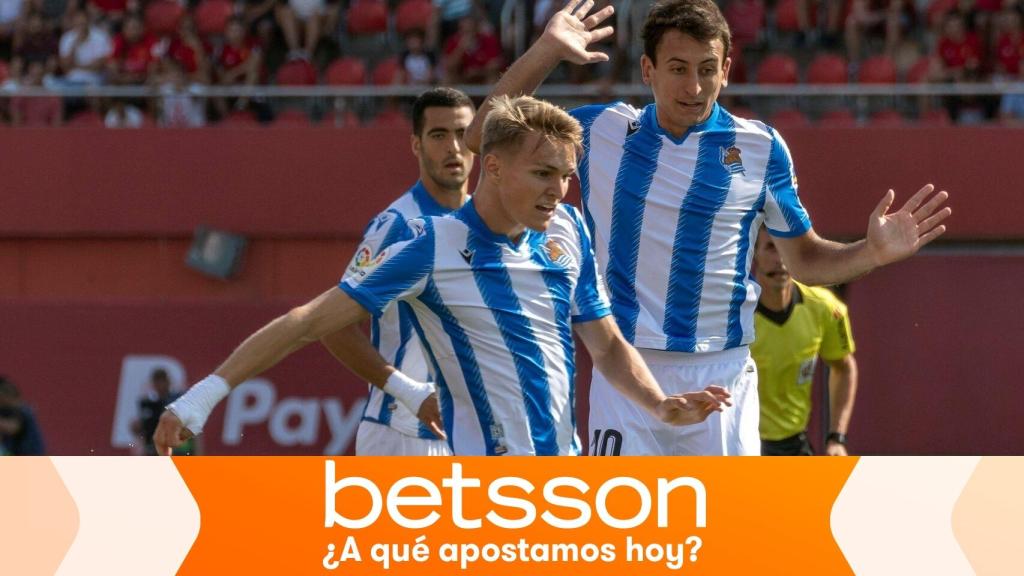 Odegaard, durante un partido con la Real Sociedad
