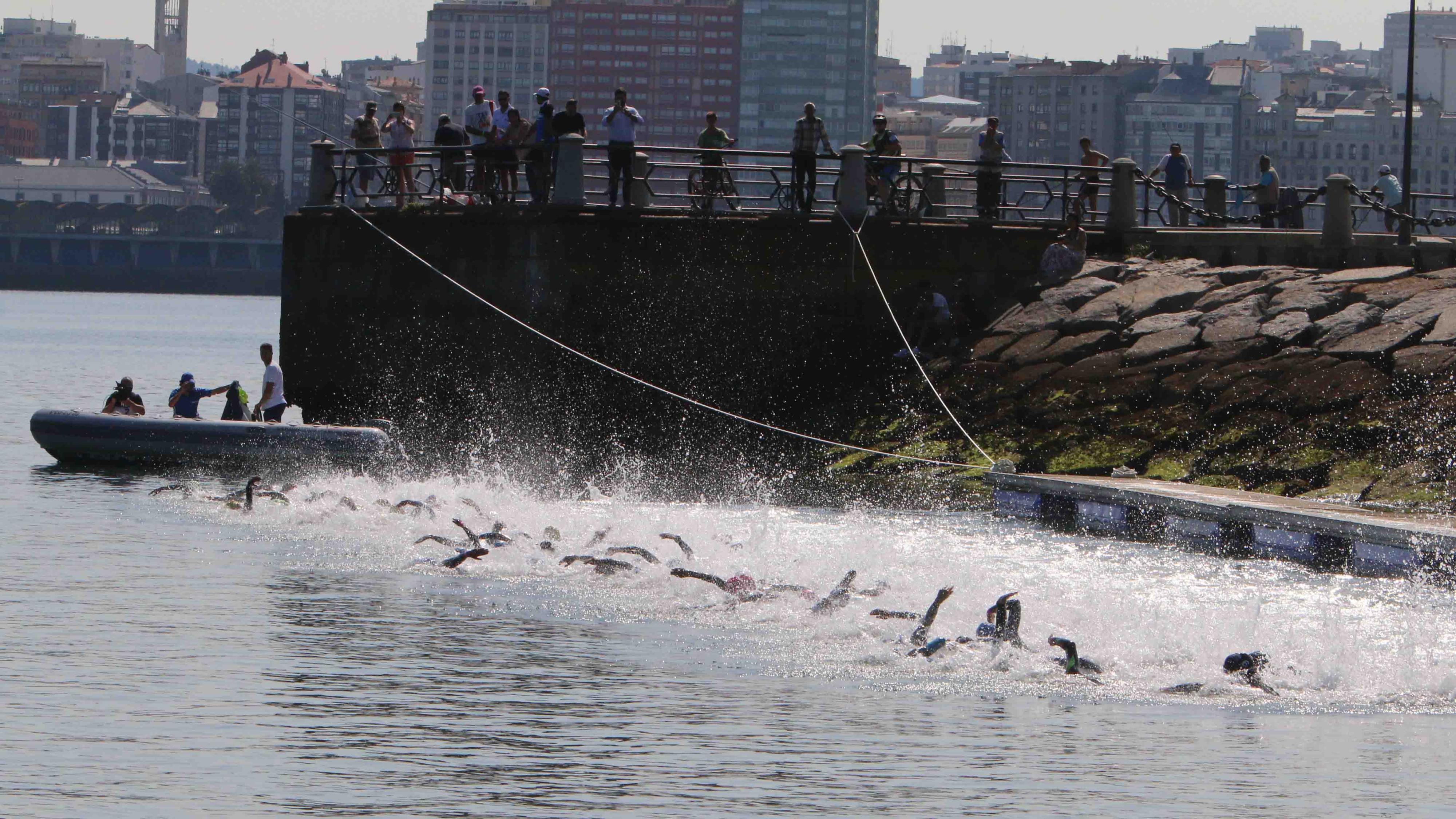 Prueba de natación en el campeonato de 2018
