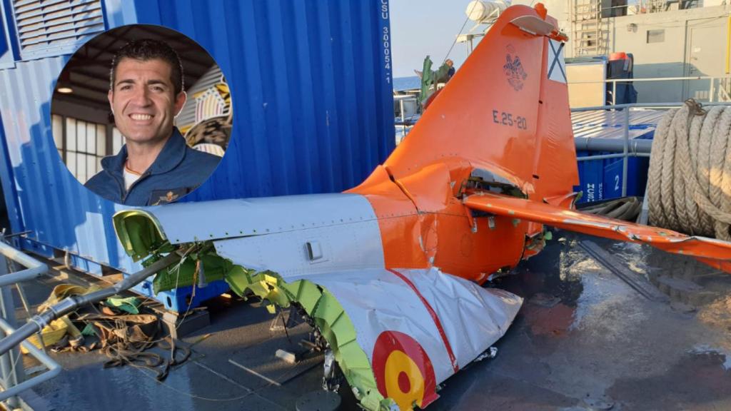 Parte recuperada del avión siniestrado en La Manga.