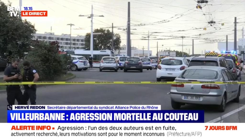 Perímetro de la policía en el lugar de los hechos.