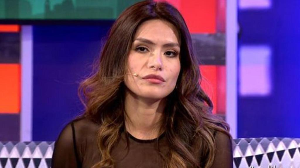 Miriam Saavedra en uno de los programas de Telecinco.
