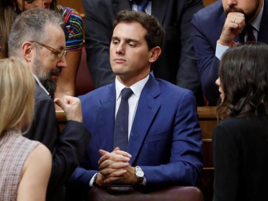 Albert Rivera, durante el fallido debate de investidura de Pedro Sánchez en el Congreso.